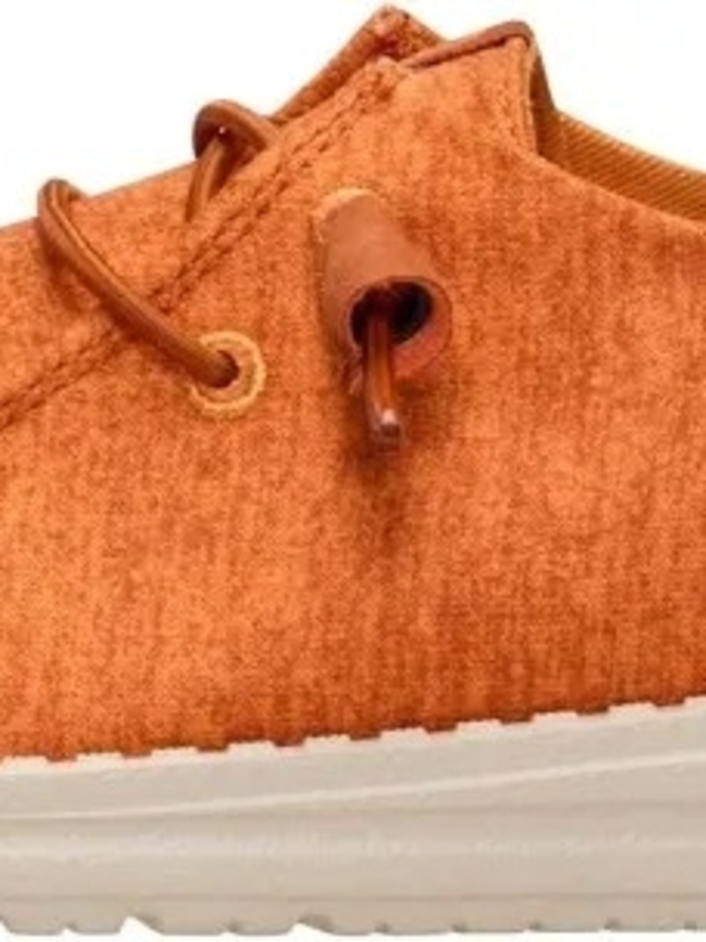 Hey Dude Casual Orange Suede Lace-Up Sneaker